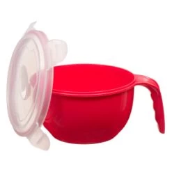 B&M Microwavable Food Bowl With Handle -Kitchen Supplies Store 289950 Microwavable Food Bowl with Handle red 21