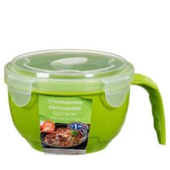 B&M Microwavable Food Bowl With Handle -Kitchen Supplies Store 304743 Microwavable Food Bowl with Handle green1