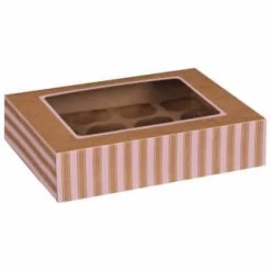 Betty Winters Large Cupcake Boxes 2pk -Kitchen Supplies Store 320784 4pk cupcake boxes holds 12 pink 2