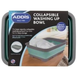 Addis Collapsible Washing Up Bowl - Aqua & Grey -Kitchen Supplies Store 332198 addis collapsible washing up bowl grey and aqua