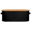 B&M The Organised Kitchen Bread Bin - Black -Kitchen Supplies Store 334654 russell hobbs oval bread bin with wooden lid grey 31