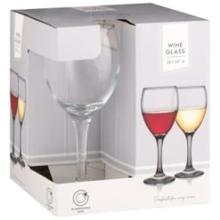 B&M Wine Glasses 4pk -Kitchen Supplies Store 338802 set of 4 wine glasses