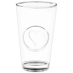 B&M Heart Glasses 4pk -Kitchen Supplies Store 356238 set of 4 hert embossed glasses 2