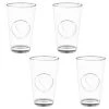 B&M Heart Glasses 4pk -Kitchen Supplies Store 356238 set of 4 hert embossed glasses group