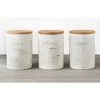B&M Marble Effect Kitchen Canisters 3pc -Kitchen Supplies Store 356820 storage canisters marble effect tea coffee sugar main