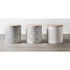 B&M Embossed Geometric Storage Canisters 3pc 1 B&M Embossed Geometric Storage Canisters 3pc -Kitchen Supplies Store 356821 grey geo canisters