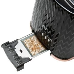 Goodmans Textured 2 Slice Toaster - Black & Rose Gold -Kitchen Supplies Store 358961 goodmans textured toaster black rose gold 4