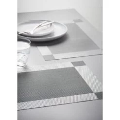 B&M Metallic Woven Placemats - Silver 4pk