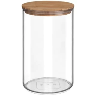 B&M Round Storage Container With Bamboo Lid 4 B&M Round Storage Container With Bamboo Lid - Image 2