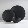 B&M Matte Black Dinner Set 12pc -Kitchen Supplies Store 368969 12 piece matte black dinner set
