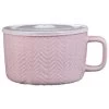 B&M Herringbone Embossed Soup Mug - Blush -Kitchen Supplies Store 369068 herringbone emboss soup mug blush