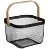 B&M Mesh Storage Basket With Bamboo Handle -Kitchen Supplies Store 369475 mesh storage basket with bamboo handle