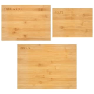 B&M Bamboo Chop Boards 3pc 4 B&M Bamboo Chop Boards 3pc - Image 2