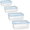 B&M Clip Top Food Containers 4pk - Blue -Kitchen Supplies Store 369681 4pk clip top food containers blue group