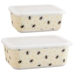 B&M Rectangular Tubs 2pk - Bees -Kitchen Supplies Store 375968 2pk reuse and repurpose rectangle tubs bee 3