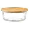 B&M Round Glass Food Container With Bamboo Lid -Kitchen Supplies Store 376821 round glass food container 2
