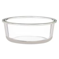 B&M Round Glass Food Container With Bamboo Lid -Kitchen Supplies Store 376821 round glass food container 3