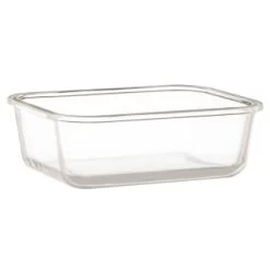 B&M Rectangular Glass Food Containers With Bamboo Lids 2pk -Kitchen Supplies Store 376824 2pk regular glass food container2 2