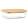 B&M Rectangular Glass Food Container With Bamboo Lid -Kitchen Supplies Store 378623 regular glass food container 2
