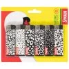 Swan Lighter 6pk - Black And White Print -Kitchen Supplies Store 379098 6pk swan electric lighters