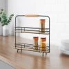B&M Two Tier Spice Rack With Wooden Handle -Kitchen Supplies Store 380166 two tier spice rack with wooden handle