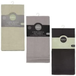 Simply Everyday Waffle Tea Towels 3pk - Sage 9 Simply Everyday Waffle Tea Towels 3pk - Sage -Kitchen Supplies Store 380223 380224 380225 3pk simply everyday waffle teal towels main 1