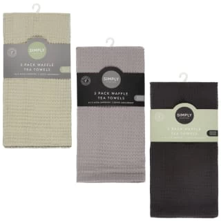 Simply Everyday Waffle Tea Towels 3pk - Sage 6 Simply Everyday Waffle Tea Towels 3pk - Sage - Image 4