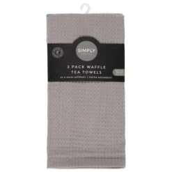 Simply Everyday Waffle Tea Towels 3pk - Grey