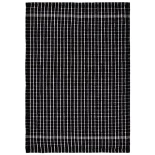 B&M Check Tea Towels - Black 3pk 6 B&M Check Tea Towels - Black 3pk - Image 4