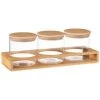 B&M Natural Home Glass Jars In Bamboo Stand 3pk -Kitchen Supplies Store 380530 3pk natural home glass jars in bamboo stand 6