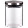 B&M Small Glass Cannister With Stainless Steel Lid -Kitchen Supplies Store 380546 glass cannister small