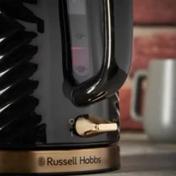 Russell Hobbs Groove Kettle 1.7L - Black & Gold 9 Russell Hobbs Groove Kettle 1.7L - Black & Gold -Kitchen Supplies Store 386647 russell hobbs groove black and gold kettle 3