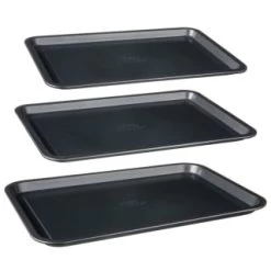 Betty Crocker Non-Stick Baking Tray Set 3pc -Kitchen Supplies Store 388523 set of 3 non stick baking trays group 2