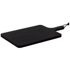 B&M Urban Paradise Black Pine Wood Serve Board -Kitchen Supplies Store 390146 black pine wood serve board with serving handle