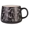 B&M Face Print Mug - Black -Kitchen Supplies Store 390329 face print mugs black