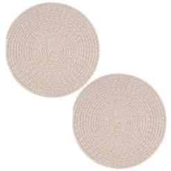 B&M Cotton Woven Placemats 2pk -Kitchen Supplies Store 390337 2pk cotton woven placemats natural 2