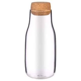 B&M Small Glass Carafe With Cork Lid 3 B&M Small Glass Carafe With Cork Lid