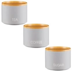 B&M Stackable Tea Coffee Sugar Storage Jars 3pk -Kitchen Supplies Store 390366 3pk stackable storage jars 2