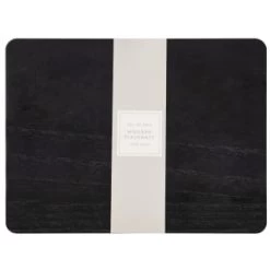 B&M Black Wooden Placemats 2pk