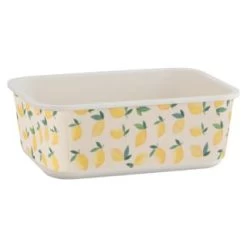 B&M Rectangular Tubs 2pk - Lemons -Kitchen Supplies Store 392929 2pk reuse and repurpose rectangle tubs lemon