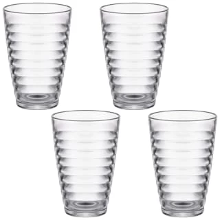 Set Of 4 Ribbed Glasses 4 Set Of 4 Ribbed Glasses - Image 2