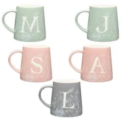 B&M Floral Alphabet Mug (Assorted) -Kitchen Supplies Store 394397 floral alphabet mug group