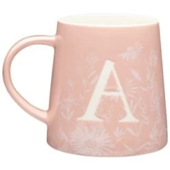 B&M Floral Alphabet Mug (Assorted) -Kitchen Supplies Store 394397 floral alphabet mug pink a