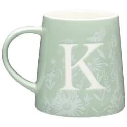 B&M Floral Alphabet Mug (Assorted) -Kitchen Supplies Store 394400 floral alphabet mug green k
