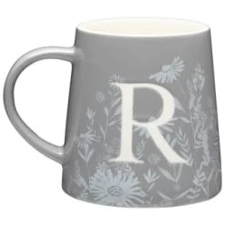 B&M Floral Alphabet Mug (Assorted) -Kitchen Supplies Store 394400 floral alphabet mug grey r