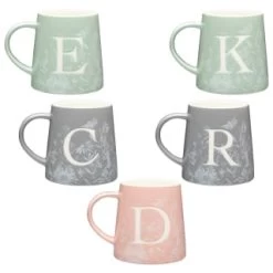 B&M Floral Alphabet Mug (Assorted) -Kitchen Supplies Store 394400 floral alphabet mug group