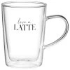 B&M Printed Double Wall Glass Latte Mug -Kitchen Supplies Store 396480 printed double wall glass latte mug love a latte