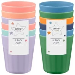 Simply Kids Colour Cups 6pk - Multicolour -Kitchen Supplies Store 398567 398570 6pk simply kids colour cups group